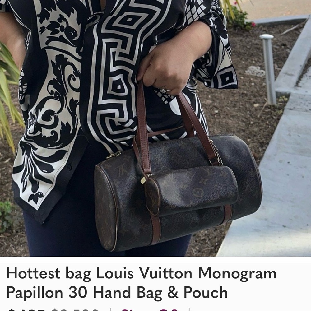 Hottest bag Louis Vuitton Monogram
Papillon 30 Hand Bag & Pouch